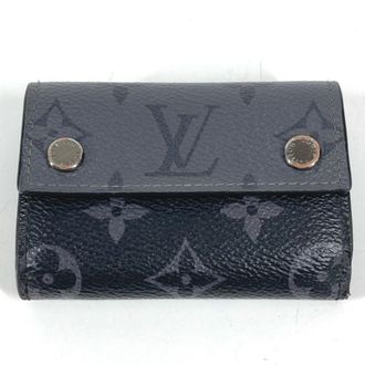 Louis Vuitton Black Gray Monogram Eclipse Canvas Wallet (Tri-Fold) (Pre-Owned)