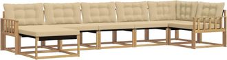 vidaXL Conjunto De Sof&aacute;s De Exterior 7 Uds. Y Beige Vidaxl