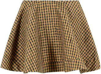 Ganni Brown And Black Polyester Skirt