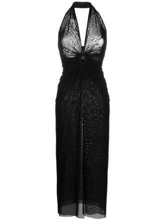 Fisico halterneck beach dress - Black