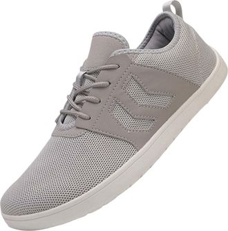 Generic Mens Wide Fit Trainers, Casual Sneakers Men Lightweight Walking Jogging Sport Shoes with Flat Sole Casual Lace Up Sneakers Fashion Solid Color Trainer