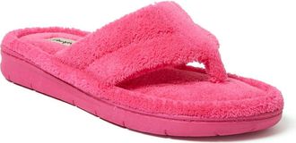 Dearfoams Wrenley Terry Thong Flip Flop Slipper in Paradise Pink at Nordstrom, Size X-Large