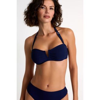 Shan Classic Bandeau Bikini Top in Navy at Nordstrom, Size 12