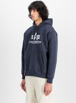 Alpha Industries Hoodie ALPHA INDUSTRIES Basic Hoodie BL, Herren, Gr. XXL, blau (navy), Obermaterial: 80% Baumwolle, 20% Polyester, regular fit, Sweatshirts Hoodie