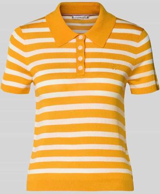 Tommy Hilfiger Regular Fit Poloshirt aus Lyocell-Seiden-Mix in Terra, Gr&ouml;&szlig;e XL