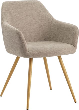 MID.YOU Mid.you Armlehnstuhl, Beige, Metall, Textil, konisch, 56x81.5x63 cm, Esszimmer, Esszimmerserien