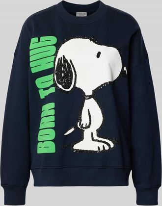 Essentiel Loose Fit Sweatshirt mit Snoopy-Print Modell JUMBRELLA EMBO in Dunkelblau, Gr&ouml;&szlig;e XS