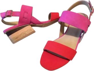 Vaneli Womens Caryna Sandal In Magenta Nabuk/coral