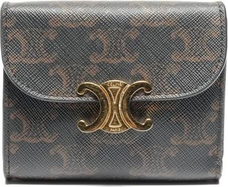 Celine 2010-2020s Macadam Triomphe tri-fold wallet - Bruin