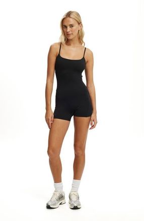 Cotton On Womens Active Ultra Luxe Twist Back Shortie All In One in Black at Nordstrom, Size Xx-Small