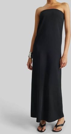 Co Strapless Maxi Dress In Black