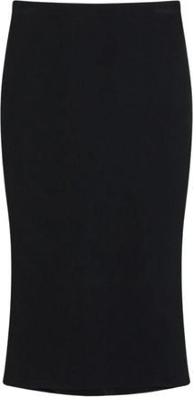 Givenchy Midi Kickback Rok - Dames - Midirokken - Zwart - M - Leer - Rokken