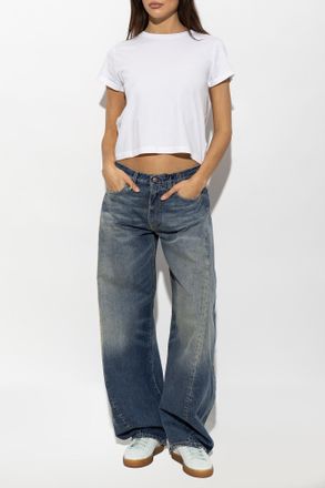 R13 Wide Leg Jeans, Womens, Blue