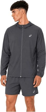 Asics Icon Jacket - Heren - Hardloopjassen - Grijs - XL - Polyester - Fitness