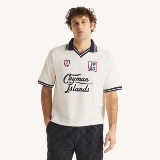 Nautica Mens Johnny Collar Polo