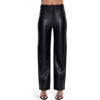 Pistola Denim Cassie Coated Straight Leg Jeans in Onyx at Nordstrom Rack, Size 31