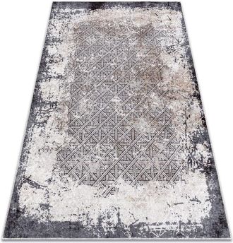 RugsX Rugsx - miro 51864.804 washing carpet Vintage, trellis anti-slip - grey grey 160x220 cm