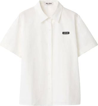 Miu Miu Camicia in popeline - Bianco