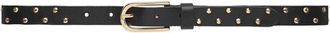 Depeche Elegant Zwart Leren Riem met Vrouwelijke Studs - Dames - Riemen - Zwart - 95 CM - Leer - Accessoires