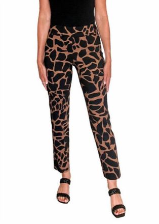 Krazy Larry Leopard Print Pant In Brown Rocks