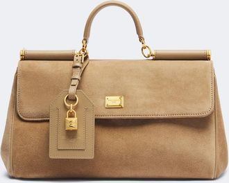 Dolce & Gabbana My Sicily Medium suede top-handle bag