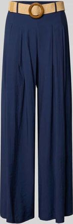 Apricot Wide Fit Jeans aus Viskose-Mix mit Bundfalten in Marine, Gr&ouml;&szlig;e XXL