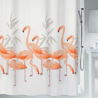 Spirella Spirella - Cortina De Ducha Poli&eacute;ster Flamingo 180x200cm Salm&oacute;n
