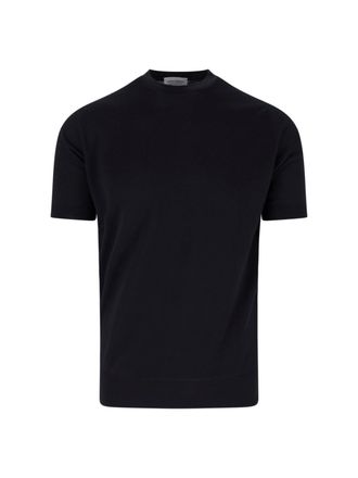 John Smedley Black Kempton Sea Island Cotton T-shirt