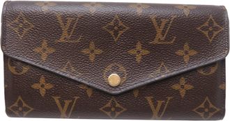 Louis Vuitton Monogram Brown Fuchsia Monogram Long Wallet (Bi-Fold) (Pre-Owned)