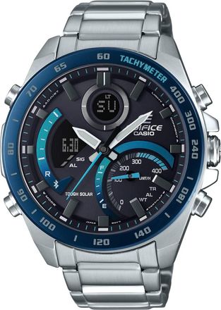 Casio Edifice Mens Silver Watch ECB-900DB-1BER Stainless Steel - One Size