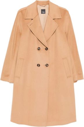 Marina Rinaldi buttoned wool coat - Beige