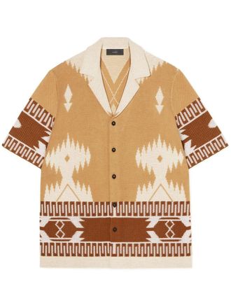 Alanui Piqu&egrave; overhemd met jacquard - Beige