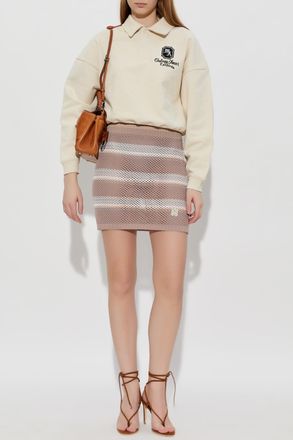 Amiri Skirt With Logo, Womens, Pink