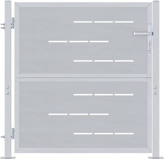 vidaXL Puerta De Jard&iacute;n Plateado 85 X 97 Cm Acero Inoxidable Vidaxl