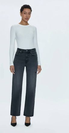 Pistola Denim Cassie Super High Rise Straight Jeans In After Hours Vintage