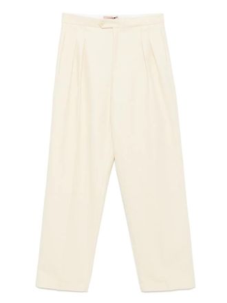 Twin-Set logo-plaque trousers - Neutrals