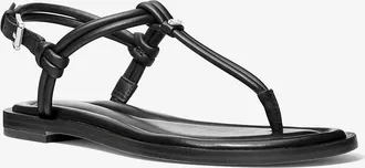 Michael Kors Astra Leather T-Strap Sandal