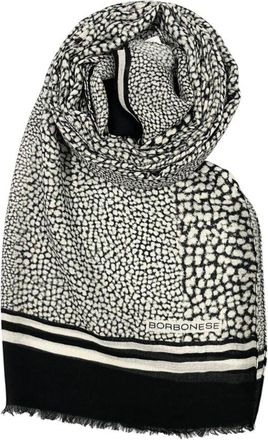 Borbonese Black Modal Womens Scarf