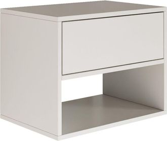Selsey Framme - Comodino sospeso con cassetto e vano - bianco - 50 cm - Selsey
