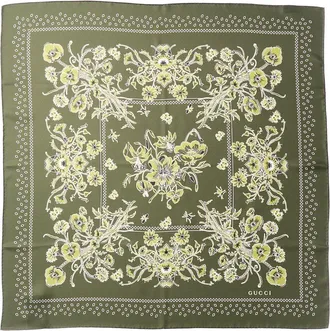 Gucci Printed Silk Twill Carr&eacute;