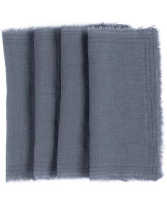Amity Home Set Of 4 Brisbane Linen Cocktail Napkins