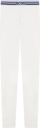 GCDS Gestreepte Logoband Leggings - Dames - Leggings - Wit - S - Broeken