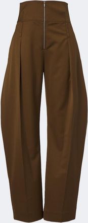 Ferragamo Wool and cashmere barrel-leg pants