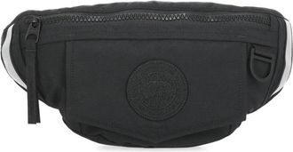 Canada Goose Sleek Black Pouch With Reflective Accents And Adjustable Strap