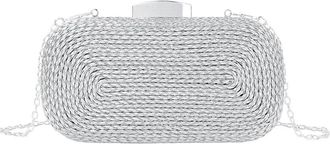 Tiffany & Fred Tiffany And Fred Paris Woven Metallic Frame Clutch