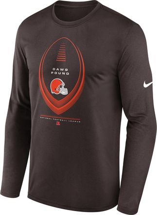 Nike Cleveland Browns Legend Icon Nike Mens Dri-FIT NFL Long-Sleeve T-Shirt in Brown | NKHT2DI9I-NDB