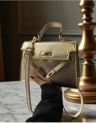 XY London Womens XY London Catherine Small Crossbody Bag - Gold - Size: ONE size