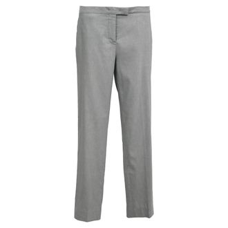 Jil Sander Straight Leg Trousers in Grey Virgin Wool