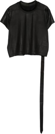 Rick Owens Cropped T-shirt - Dames - T-shirts - Zwart - M - Nylon - Tops