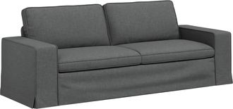 vidaXL Sof&aacute; Gris Oscuro 222 X 80 X 82 Cm Tela Vidaxl